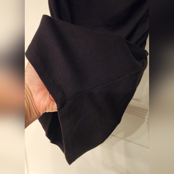 Michael Stars Macy Mock Neck Ribbed Midi Dress In Black Sizes MP - Picture 12 of 14